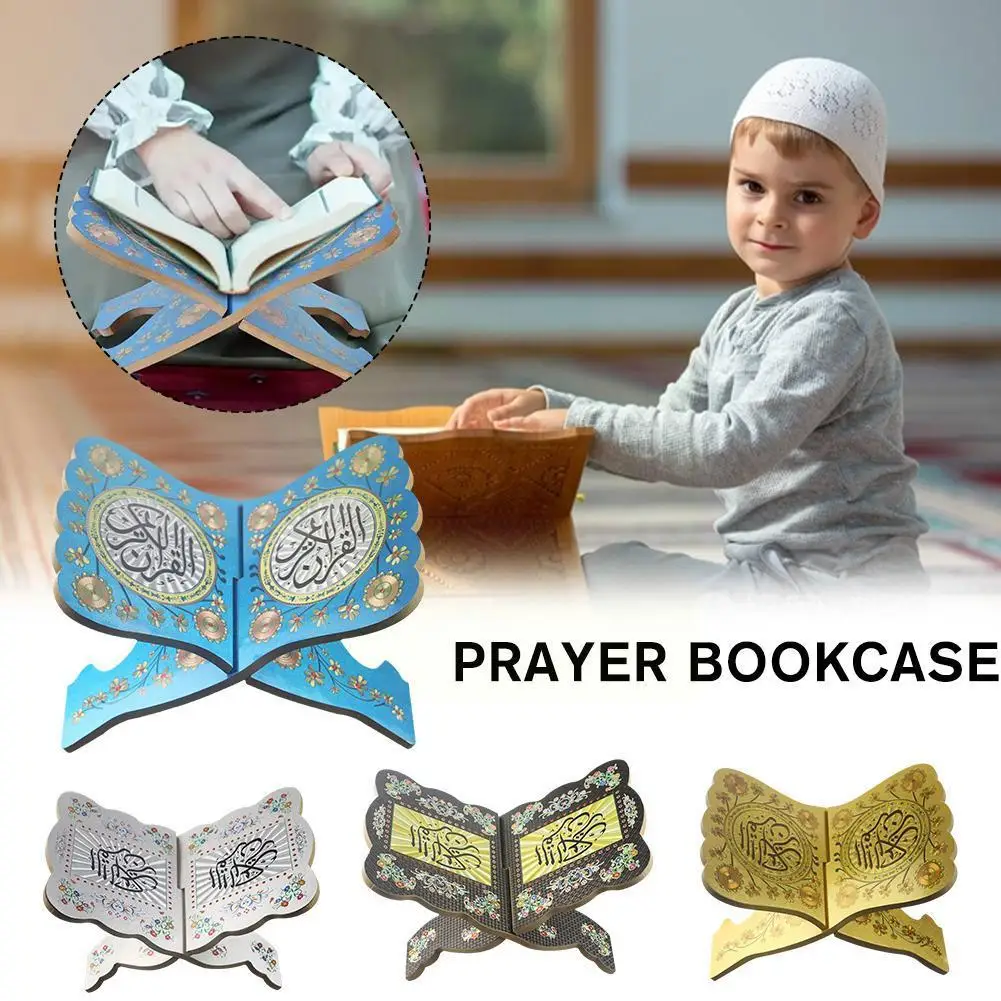 

Wooden Holy Bible Prayer Book Stand Holder Shelf Eid Ramadan Islamic Furnishing Home Gift Bookshelf Muslim Crafts E2u9