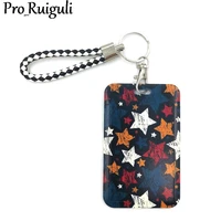 vintage star credit card id holder bag student women travel bank business card cover badge accessories gifts