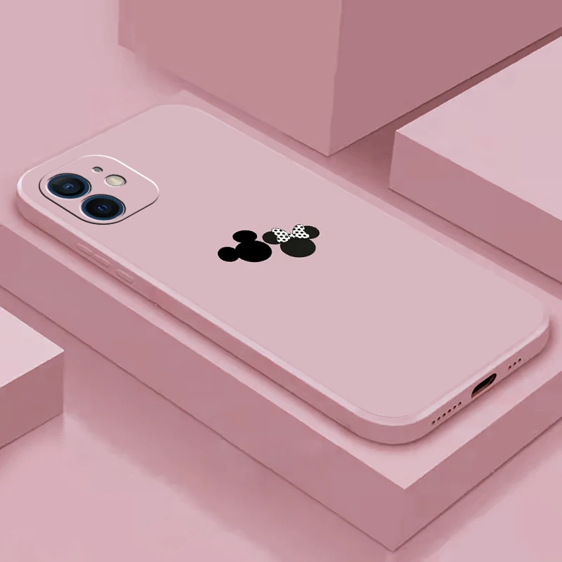 

Mickey Minnie Phone Case For iPhone 11 12 13 Pro MAX Mini 6 6S 7 8 Plus X XR XS MAX SE 2020 Soft Silicone TPU Funda Back Cover