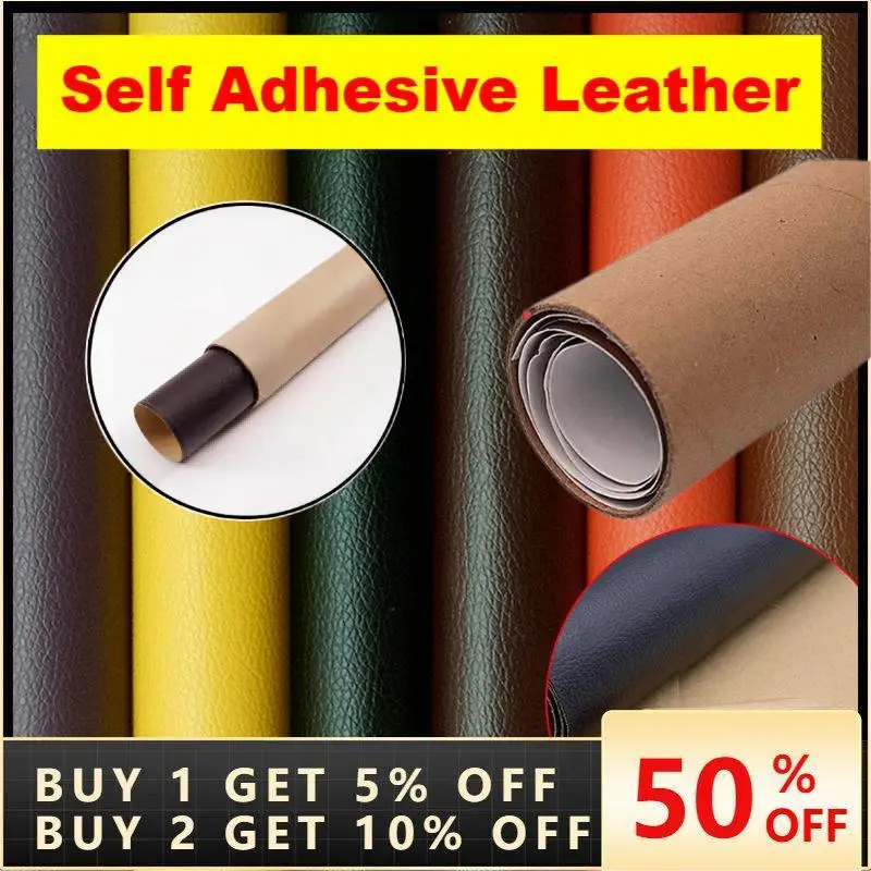 

50cmx138cm Self Adhesive Leather Repair Patch Carton Packaging Sofa Furniture Fix Mend PU Leather Sticker Refurbishing Fabric