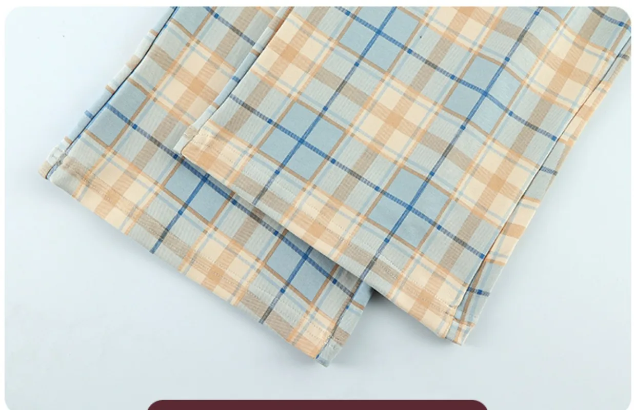 Spring Student Long-Sleeved Suit Pajamas Cotton Round Neck Inset Style Comfortable Breathable Clothes Wearable And Durable