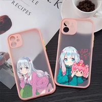 eromangasensei anime lovely girl phone case matte transparent for iphone 11 12 13 7 8 plus mini x xs xr pro max cover