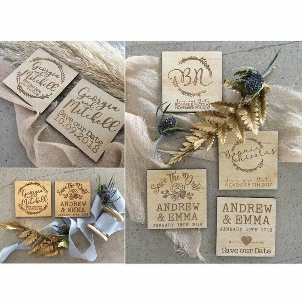 Подставки деревянные квадратной формы 30/50 шт.