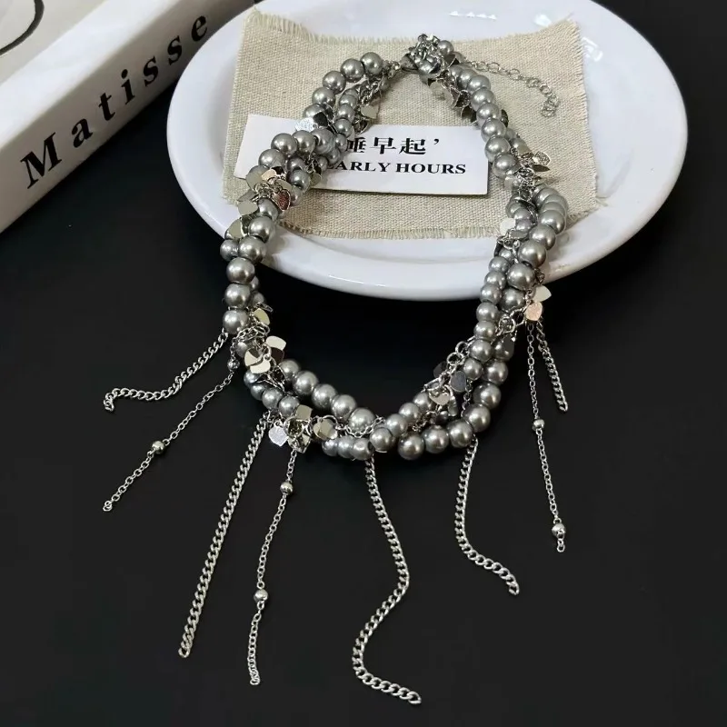 Ожерелья с жемчугом Draweye для женщин многослойные закрученные кисточки зимние