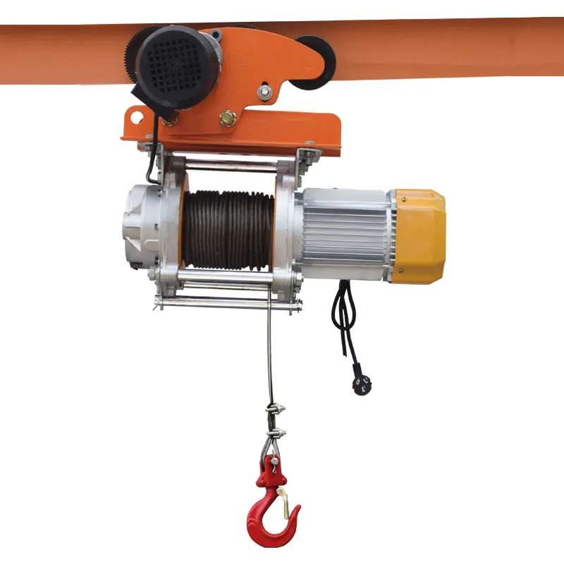 

Hot Sale Suspended conjoined aluminum shell small Electric pulley Hoist With Remote Electric Hoist Winch 1 ton 1.5 ton crane