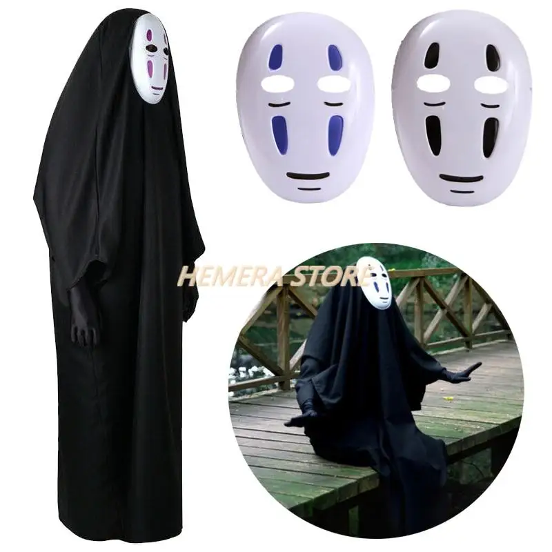 Мужские перчатки без лица с рисунком в виде спиритов, Безликий плащ, пальто для детей и взрослых, карнавальный костюм на Хэллоуин для Wan Wowan