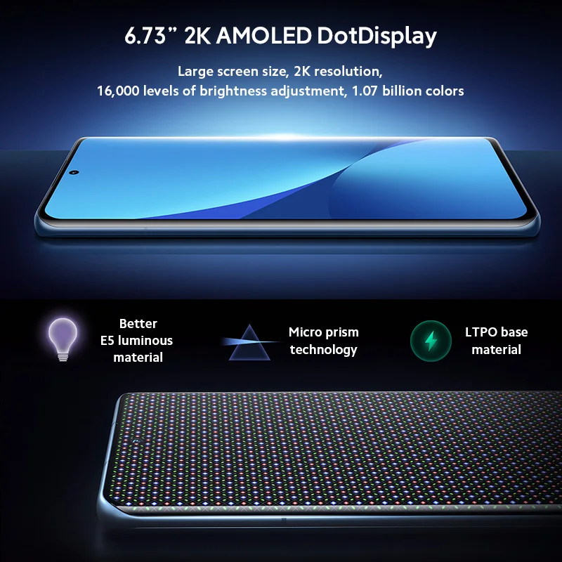 Global Rom Xiaomi Mi 12Pro 5G Mobile Phone Snapdragon 8 Gen1 Octa Core 8+128GB 6.73'' 50W Wireless 120W Surper Charge Smartphone