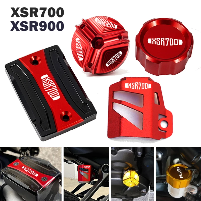 Для Yamaha XSR700 XSR900 XSR 700 2014-2023 XSR 900 2014-2020 мотоциклетная Передняя Задняя Тормозная жидкость резервуар Крышка наполнителя масла
