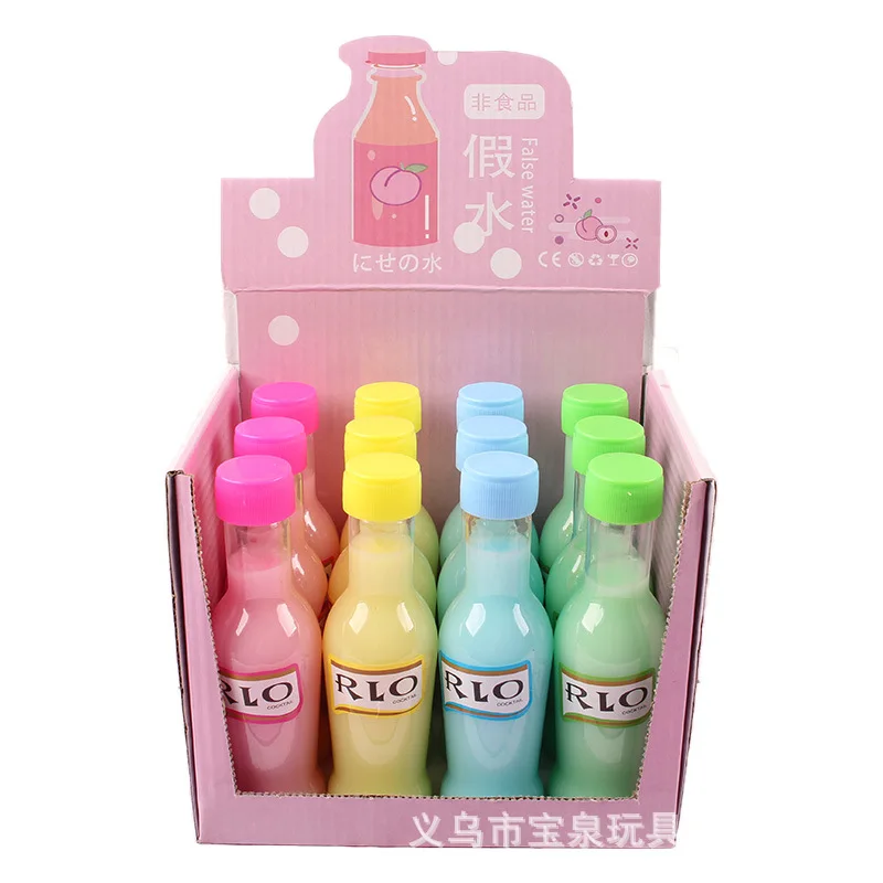 

4/Color Slime Kit Cocktail Bottle Fake Water Color Play Doh Prank Decompression Toys For Relieving Work Pressure Slime For Kids