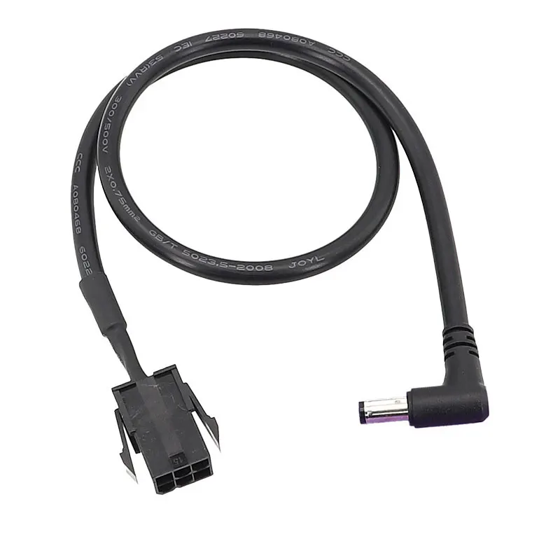 Фото Кабель-адаптер питания GPU 6-контактный/8-контактный (гнездо) на 1x2x3x 5525/5521 (штекер) DC, угловой, 12В, для конвертации питания PCIE в DC, 30 см №3