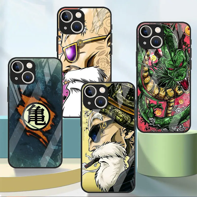 

Dragon Ball Anime Glass Case For Apple iPhone 14 11 13 12 Pro XR X XS Max 13Pro 13Mini 14Plus Silicone Soft Phone Cover