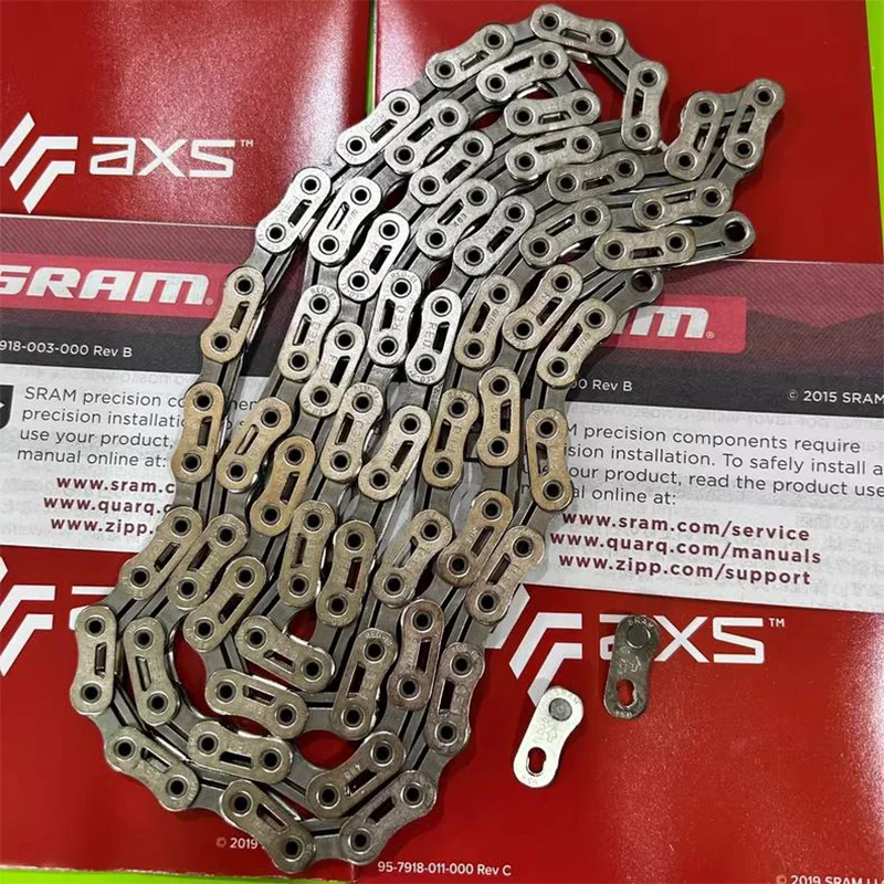 Цепь для шоссейного велосипеда SRAM RED D1  E1 12-скоростная eTap, высокопрочная прецизионная цепь для электронного переключения передач, 112  114  120 звеньев (art.: 3920d4bf38e09) - 3920d4bf38e09