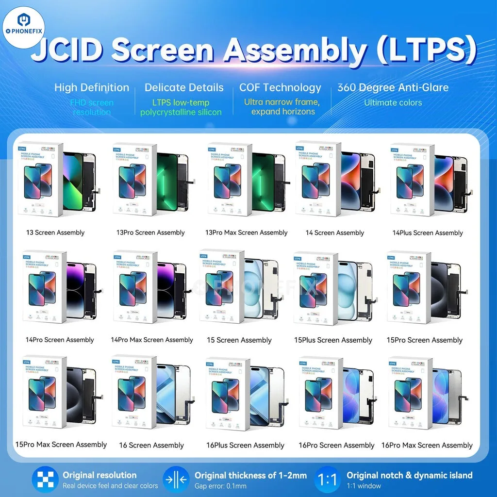 

Экран JCID LTPS FHD 120Гц для iPhone 12-16 Pro Max