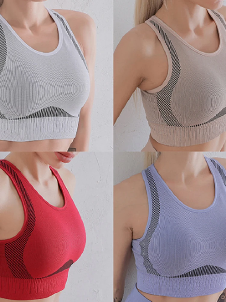 Бесшовный Повседневный Привлекательный бюстгальтер для фитнеса и йоги