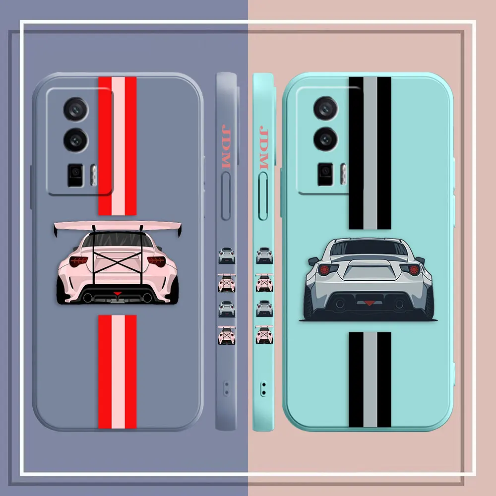 Case For Redmi K60E K60 K50 K40S K40 K30 K20 12C 10C 9A 9 8 10X 10A 10 Pro 4G 5G Gaming Case Fundas Shell Pink Silver Sports Car