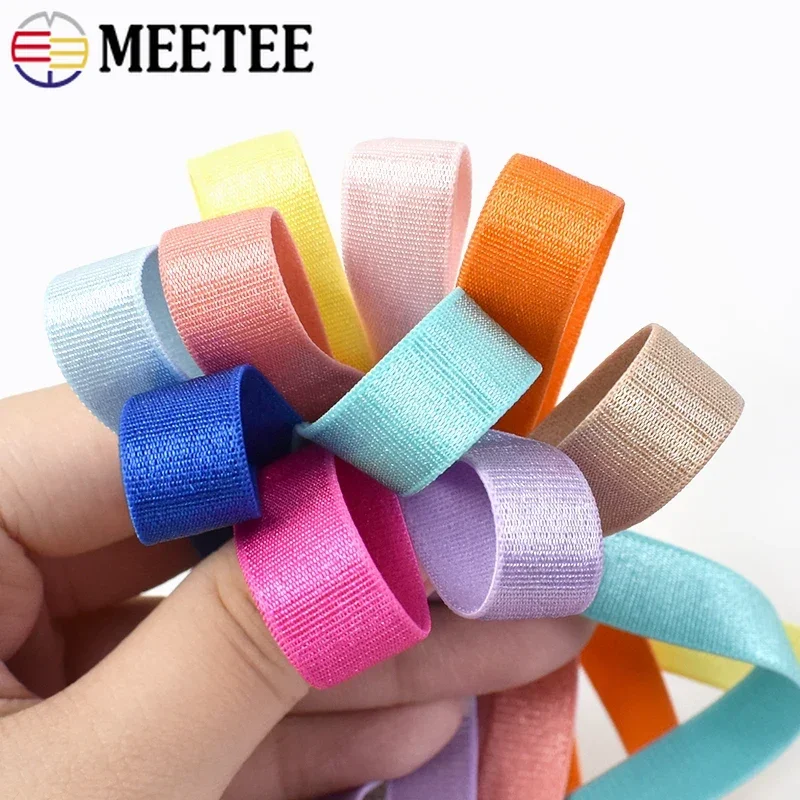 Фото 2/5 м Meetee 12 мм цветная эластичная лента для шитья нижнего белья, бюстгальтер, плечевой ремень, резиновая лента, эластичная лента для одежды, аксессуары «сделай сам» №5