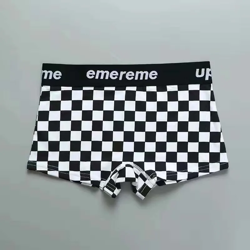 

3PC/Lot Underwear Men Boxer Shorts for Men Panties Boxe Grid Shorts Underpants Natural Cotton High Quality Sexy without Box