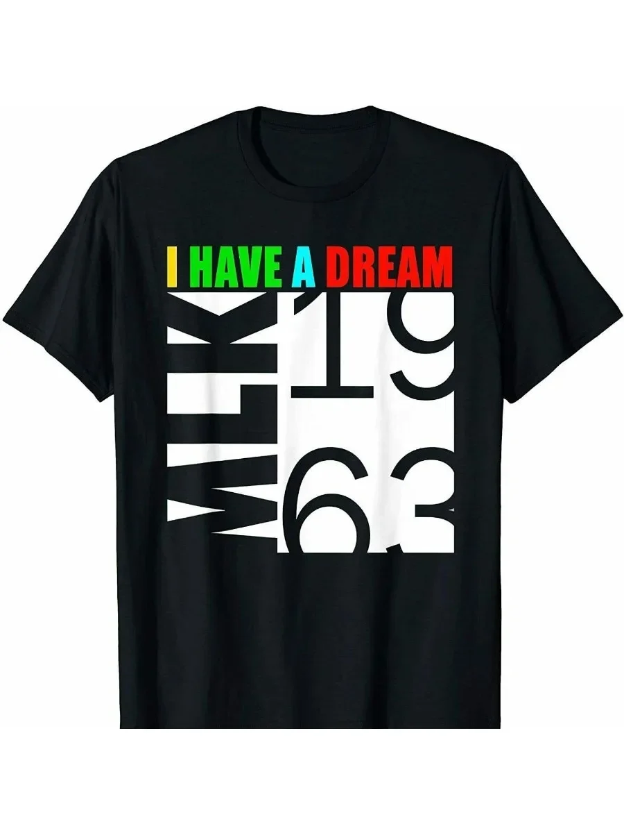Футболка Martin Luther King Jr. Day I Have a Dream MLK короткие повседневные рубашки из 100% хлопка