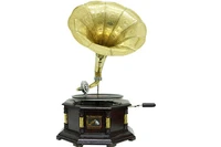 gramophone octagon corners bronze i%cc%87%c5%9fli decorative gift