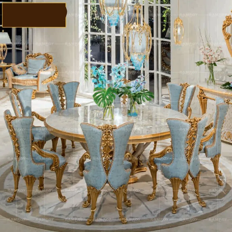 

Набор мебели для столовой из натуральной кожи, современный роскошный Овальный Обеденный стол из натурального мрамора с кожаной основой, итальянский