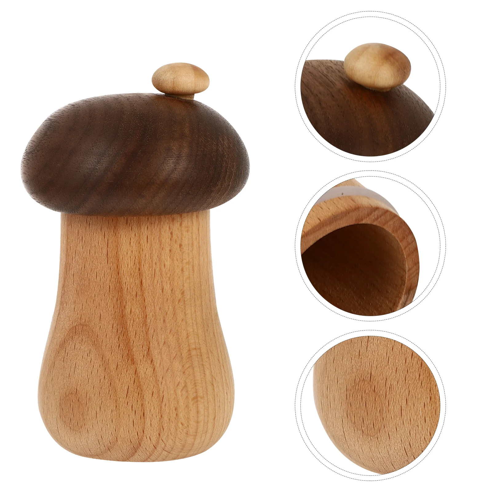 

Toothpick Holder Box Dispenser Wood Case Jar Lidholders Container Cotton Cute Decorative Toothpicks Novelty Swab Mushroom Bottle