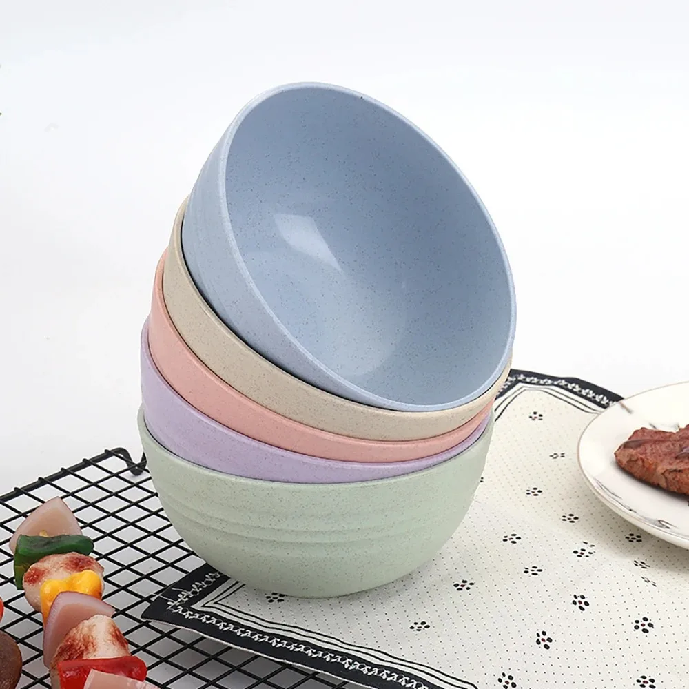 3/5 шт. круглые пластиковые миски для пшеничной соломы