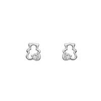 925 sterling silver soft cute bear stud earrings for female niche design sense high sense small delicate earrings