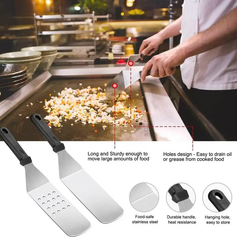 

BBQ Grill Tools Set Fish Spatula Anti Rust Scraper Heavy Duty Grilling Accessories Kit Grill Utensils Set for Camping Outdoor
