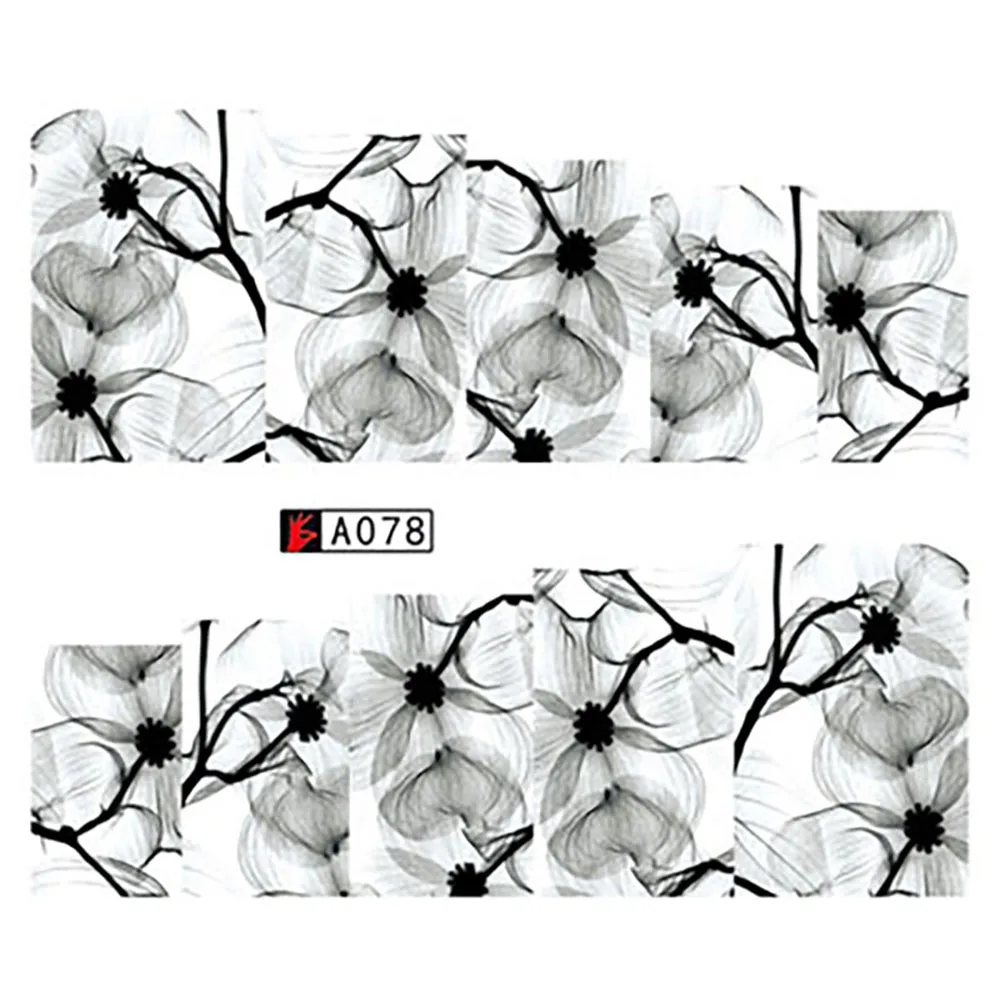

Water Decal Nail Stickers Flower Water Transfer For Nails Sticker DIY Accessorie Sticker Pattern Colorful Decals Acesories