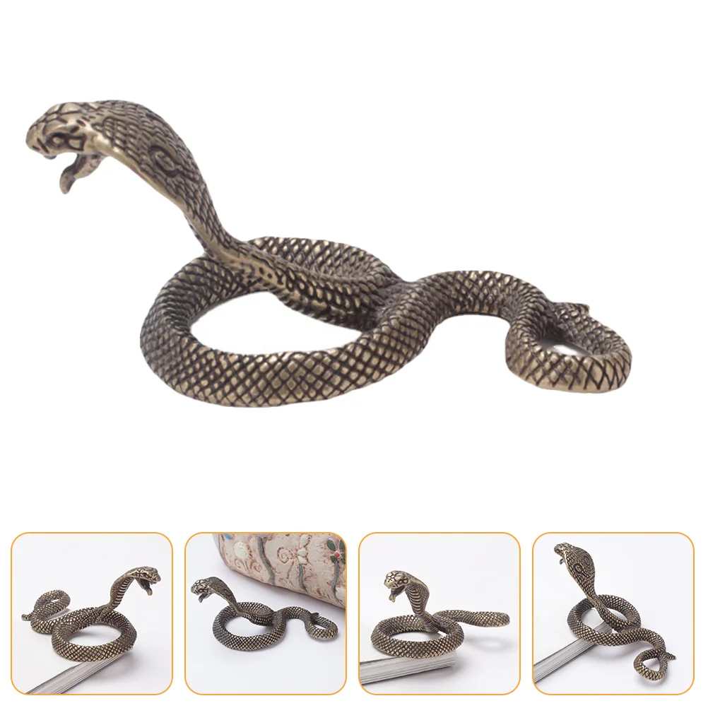 

Snakestatue Figurine Sculpture Animalbrass Desktop Wealth King Decor Chinese Zodiac Gift Ornament Home Carmeditation