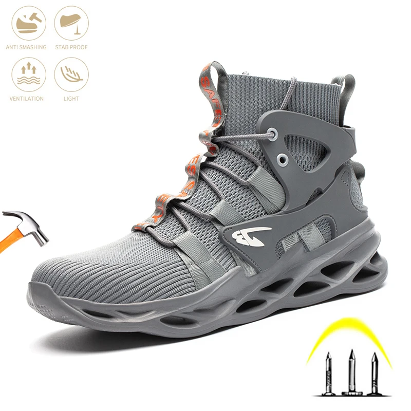 

Safety Work Shoes Men Steel Toe Cap Industrial Boot Anti-smashing Anti-piercing Construction Advisable Boot Breathable Sneakers