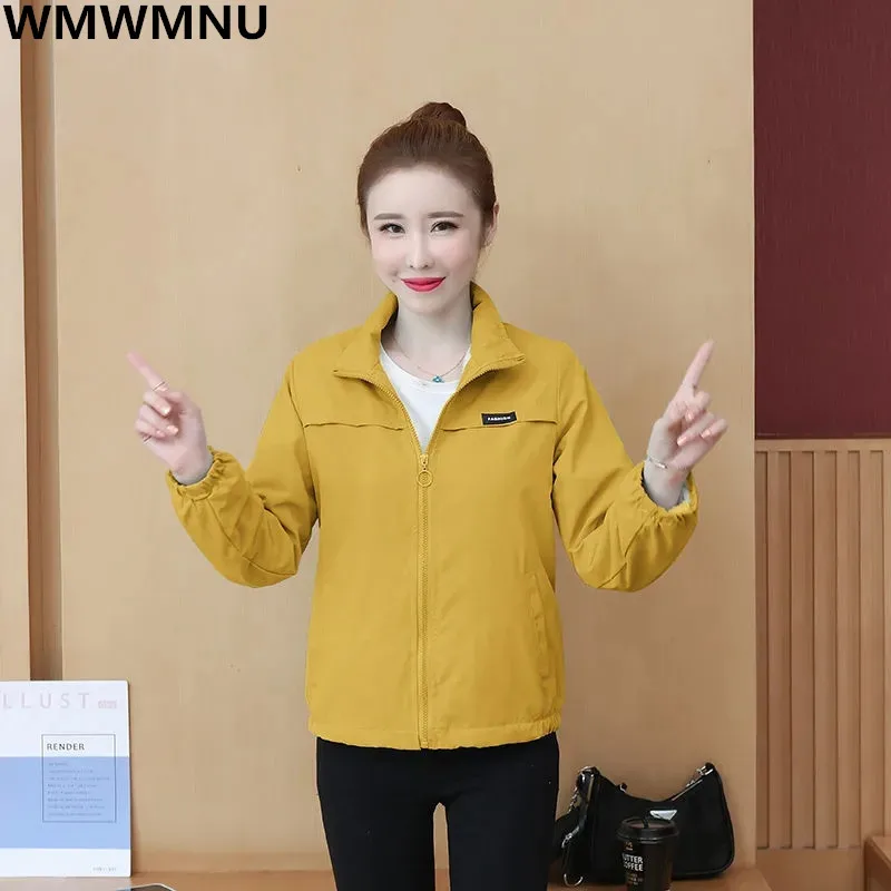 

Basic Women Short Jacket Spring Causal Elegant Trend Long Sleeve Loose Coat Korean Fashion Print Streetwaer Chaquetas New