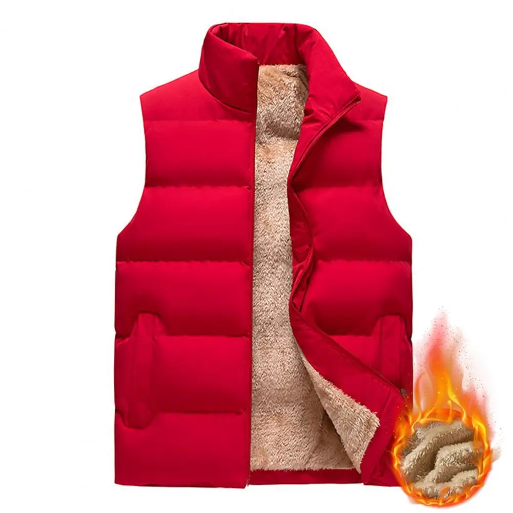 

Мужской утолщенный водонепроницаемый жилет с отложным воротником и несколькими карманами