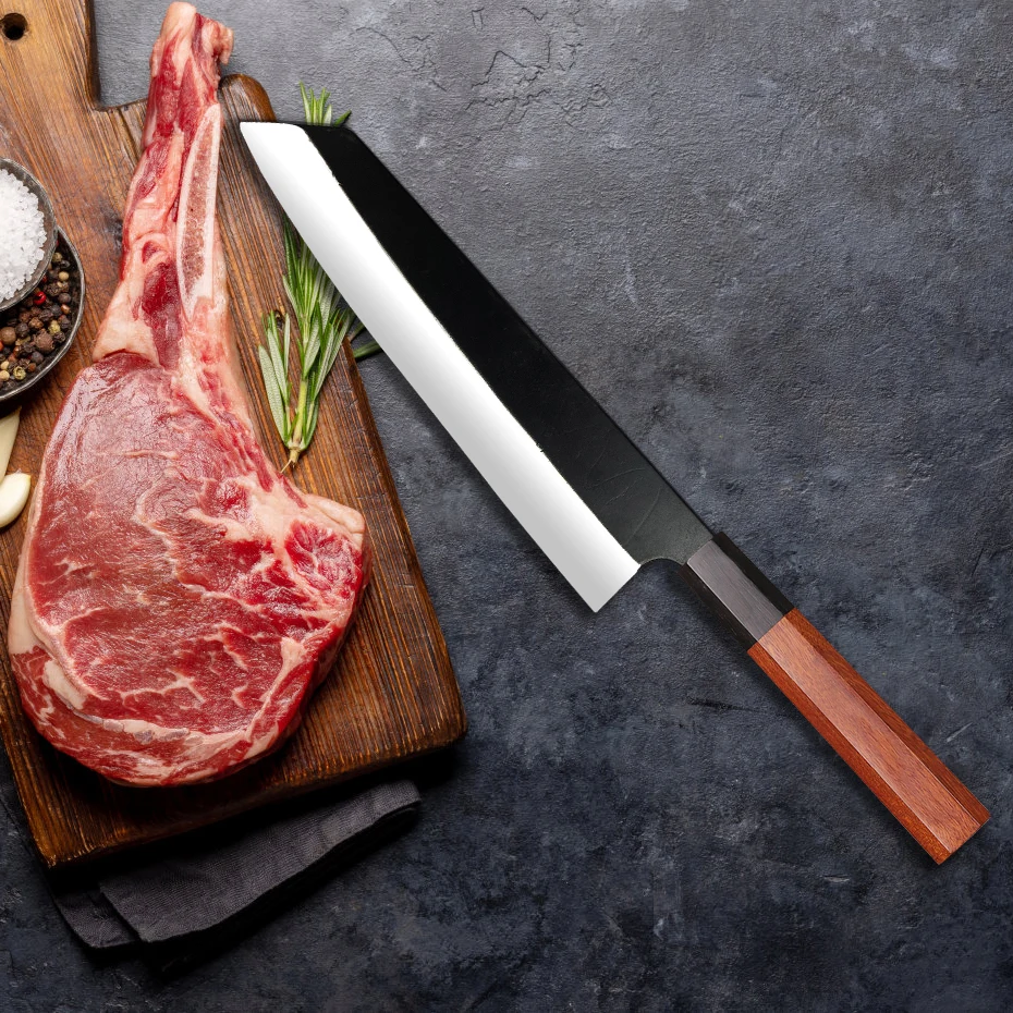 Японский нож Кирицуке с восьмиугольной ручкой кухонные ножи шеф-повара Gyuto