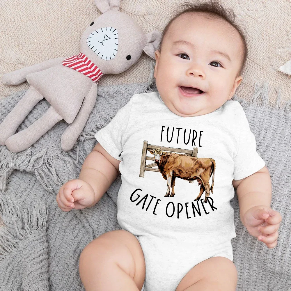 

Новое боди с открывалкой для ворот Future, одежда для мальчиков, милый Сельский комбинезон, подарок для младенцев, наряд для новорожденных