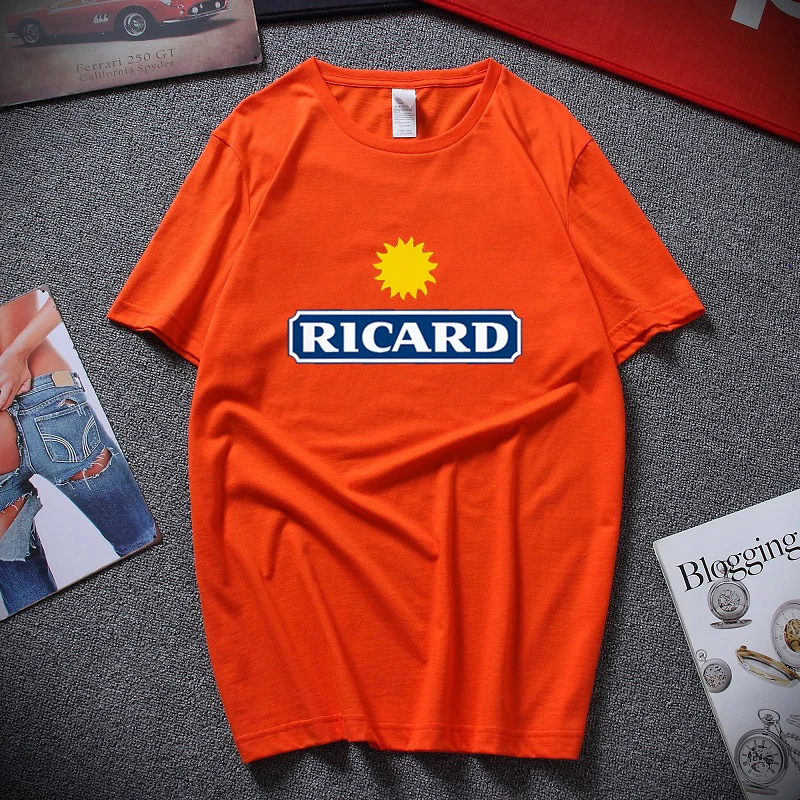 

Ricard Men's T Shirts DIY Print T Shirt for Men Oversized O-neck Tshirts Y2k Clothes Trend Graphic T Shirts Streetwear Tops Tees