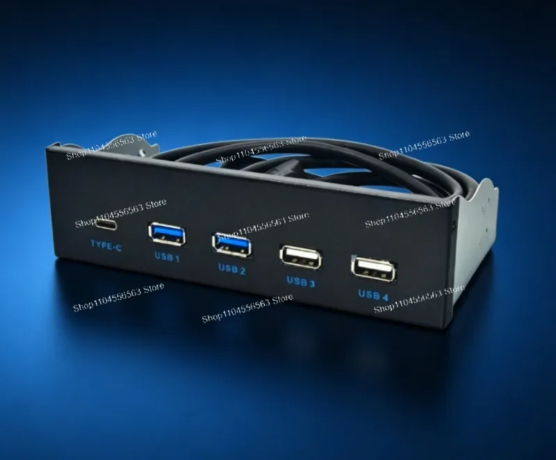 Фото Передняя панель USB 3.2 Gen2: отсек для оптического привода 10G, 2 порта USB 3.0 + 2.0 + Type-C / Type-E №1
