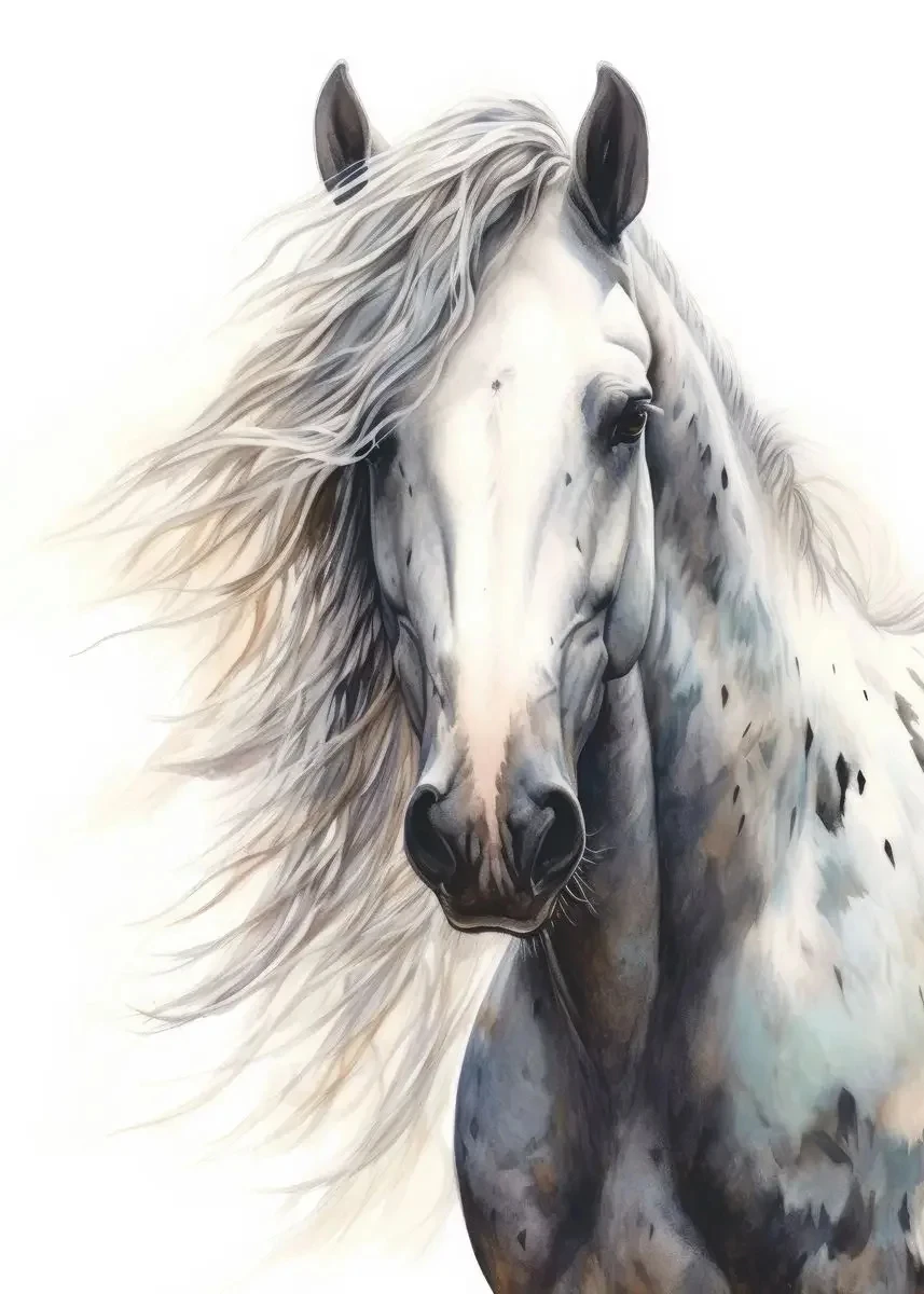 

Живописный постер "Бегущая лошадь в пустыне", печать на холсте