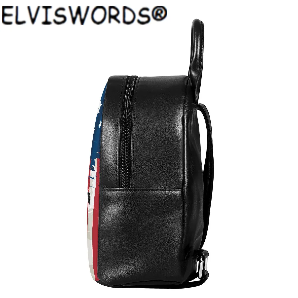 Женский мини-рюкзак ELVISWORDS с принтом американского флага на плечо из