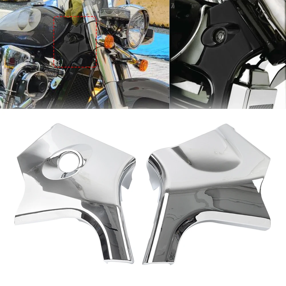 

Мотоциклетный защитный чехол для шеи из АБС-пластика для Suzuki C50 C50T Boulevard 2005-2024 для Volusia 800 VL800 2001-2004, глянцевый черный/хром