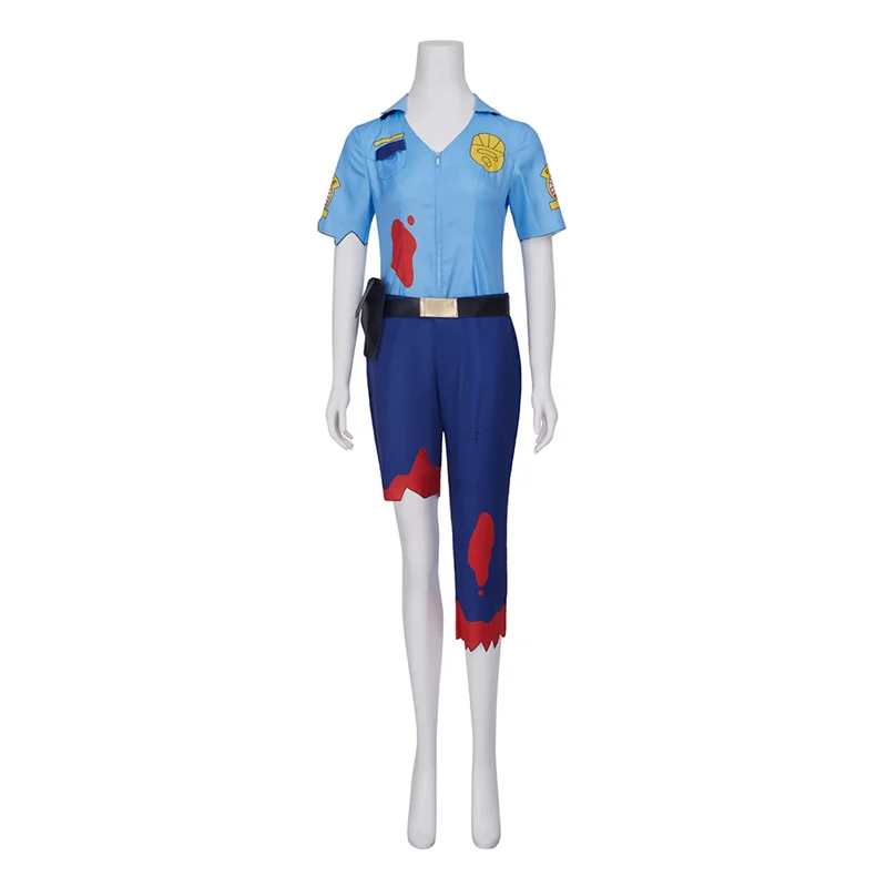 TV Paradise PD Gina Jabowski Косплей Костюм Синий Топ Нерегулярные Брюки Униформа Женский