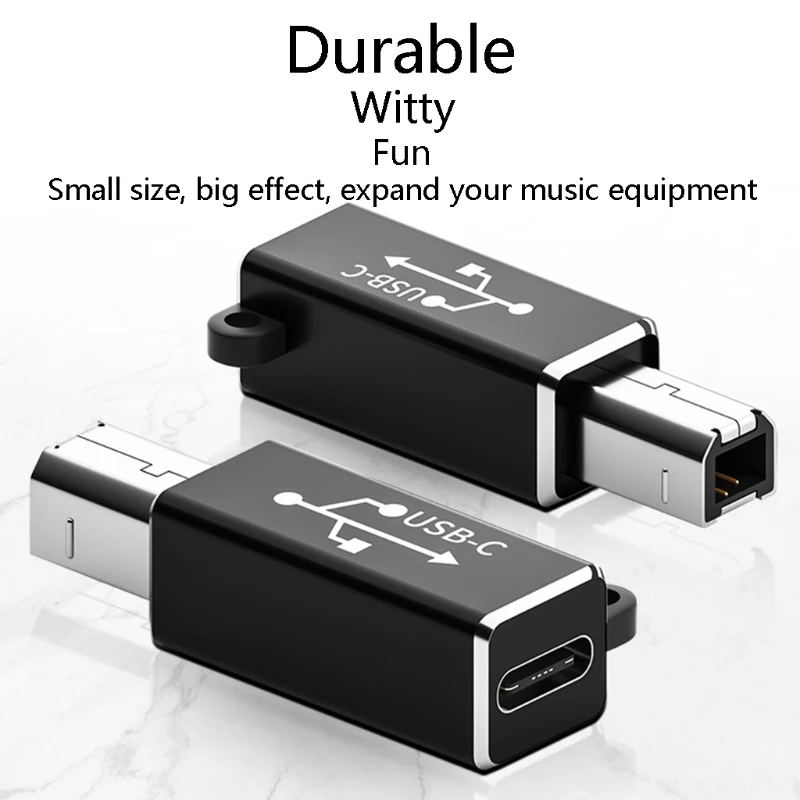 Small KIts USB Type-C to Type-B MIDI Adapter for USB Type B Equipped Scanner Printer Server for Hard Drive Camera Piano K1KF
