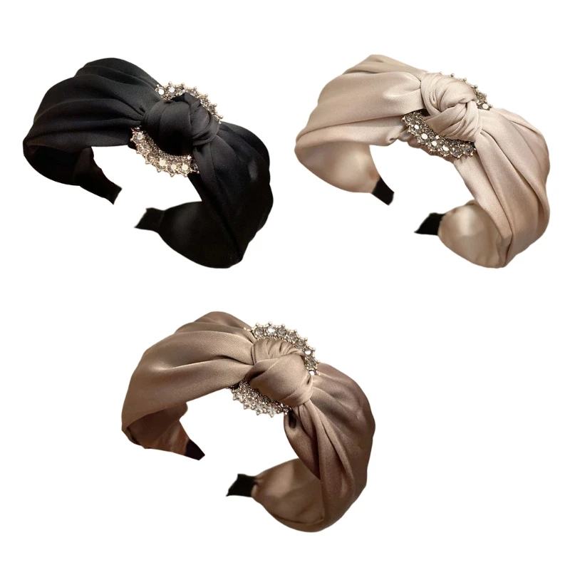 

Атласные жесткие повязки на голову для женщин и девочек, Нескользящие модные повязки на голову, «сделай сам»