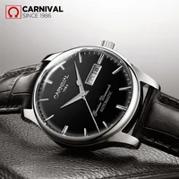 carnival brand 2022 hot luxury mechanical watches men leather waterproof fashion automatic watch for mens relogio masculino