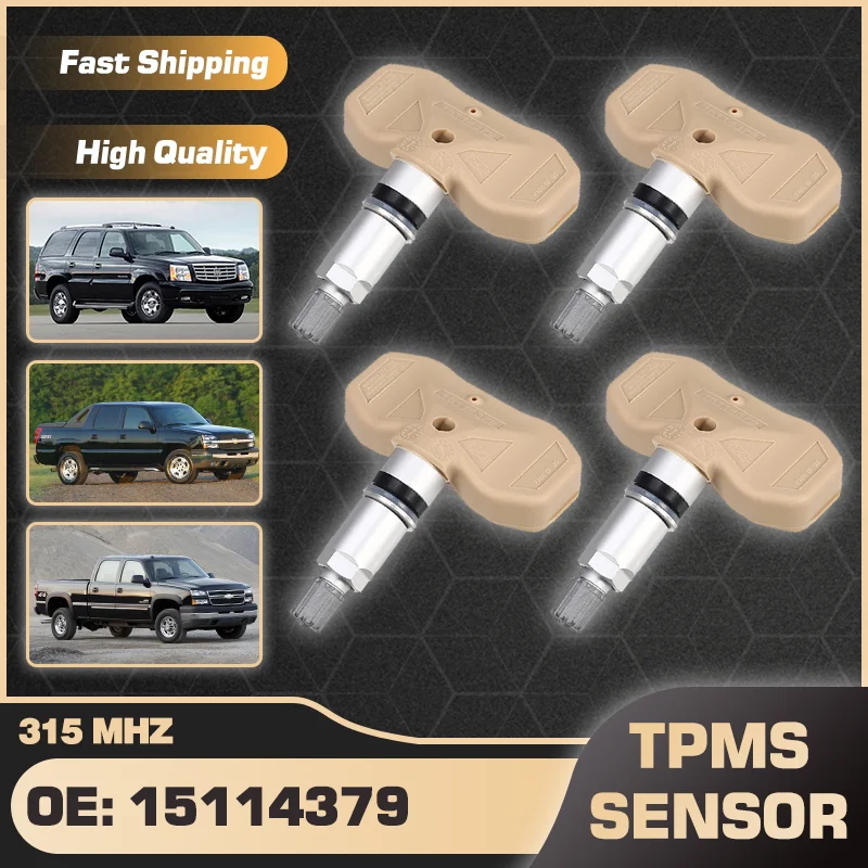 Датчик давления в шинах TPMS 315 МГц 15114379 Для Cadillac Escalade 2005-2006 Chevy Avalanche Silverado 2005-2007