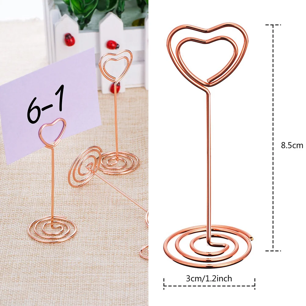 

Holderplace Holders Standtable Picture Weddings Photo Number Rose Gold Heart
