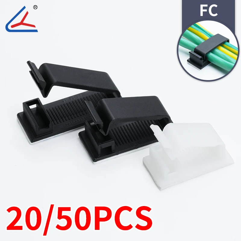 Зажим для кабеля с клейкой лентой FC нейлоновый органайзер зажим прокладки