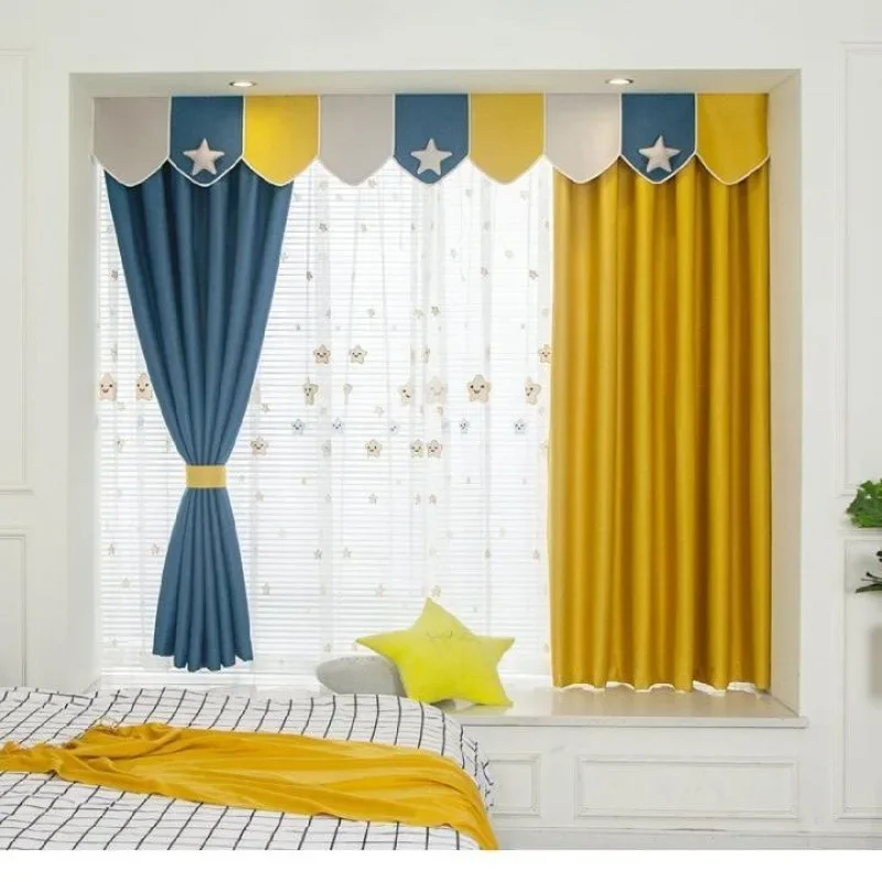 

20708-XS-короткие светонепроницаемые шторы для детской, спальни, гостиной, затемняющие шторы для кухни, изолированные шторы