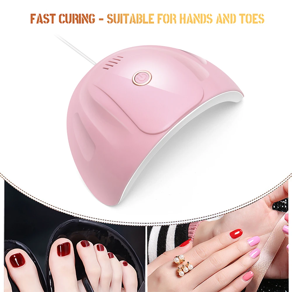 

2Color 18UV Lamp Beads 88W LED Lamp Nail Dryer USB Charge Smart Sensor Girls Nail Art Drying Gel Polish Manicure Nails Lamp Tool