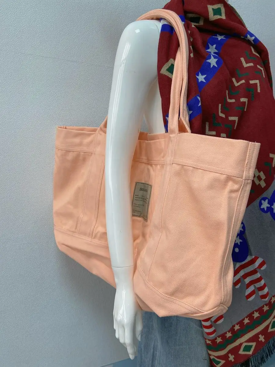 

Spring and Summer New Women Large Capacity Tote Bag Canvas Bag Shoulder Bag Tote Shopping Bag